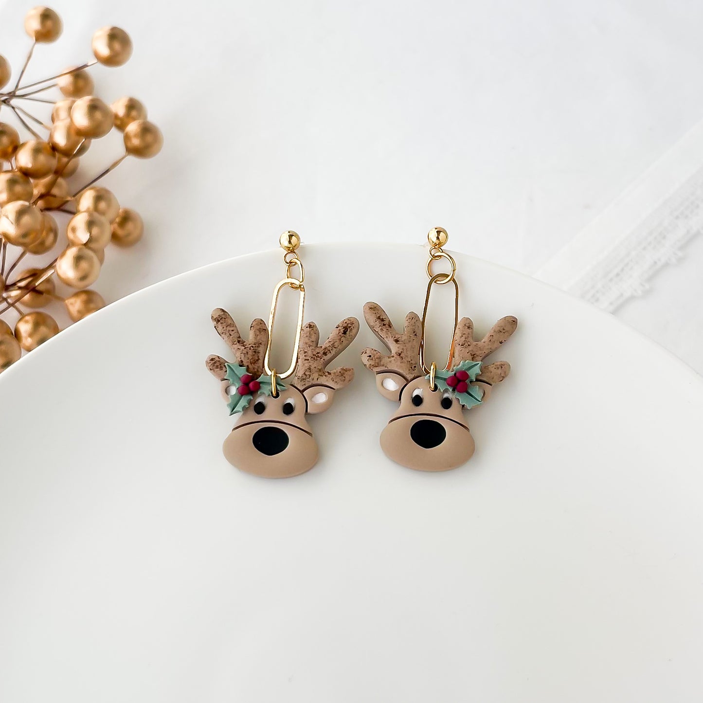 Reindeer Christmas Earrings