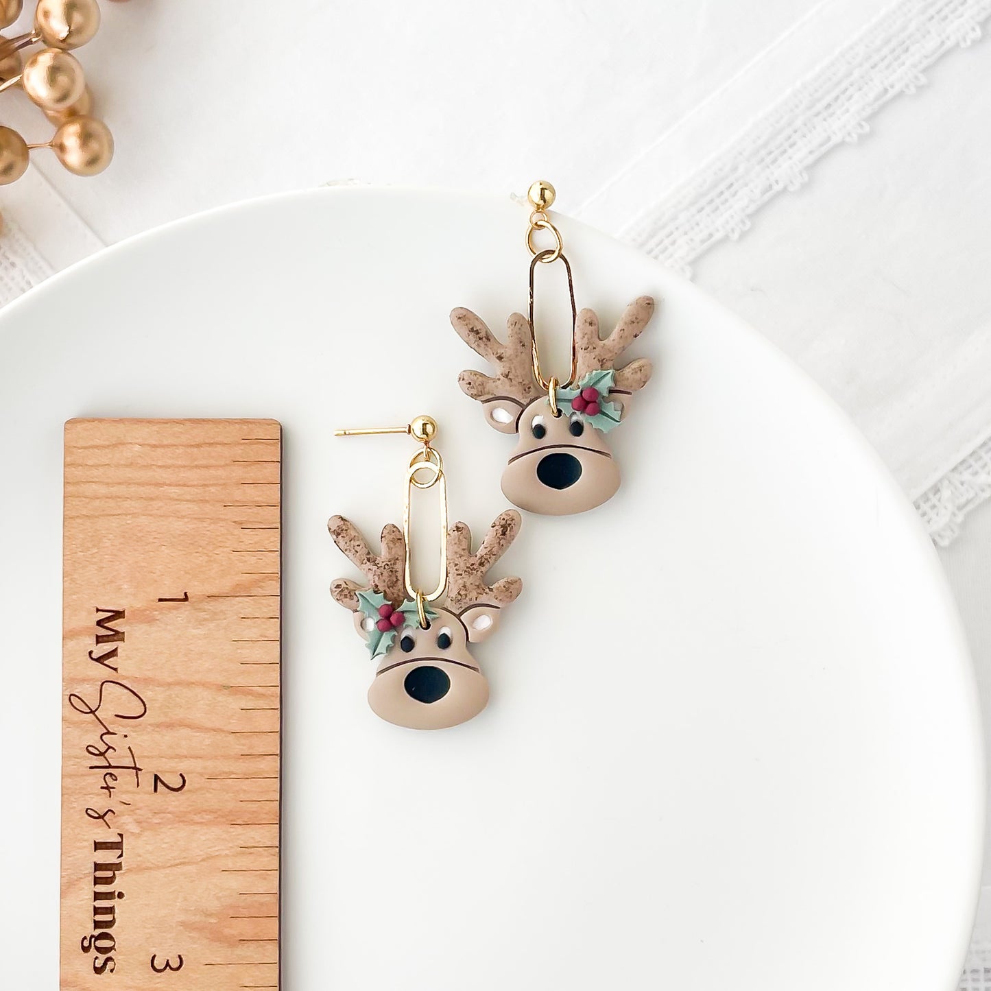 Reindeer Christmas Earrings