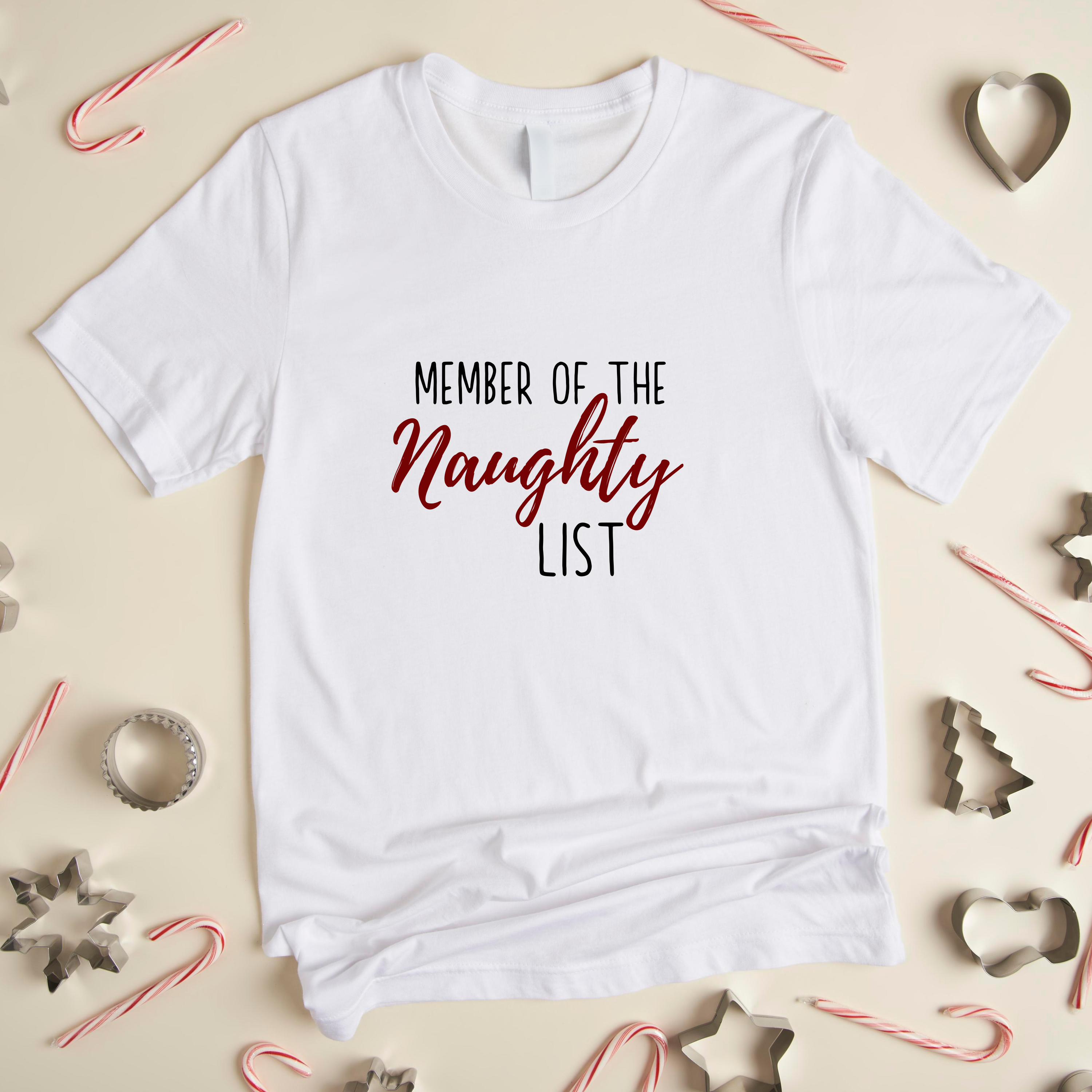 Member of the Naughty List T-Shirt – Funny Christmas Holiday Tee
