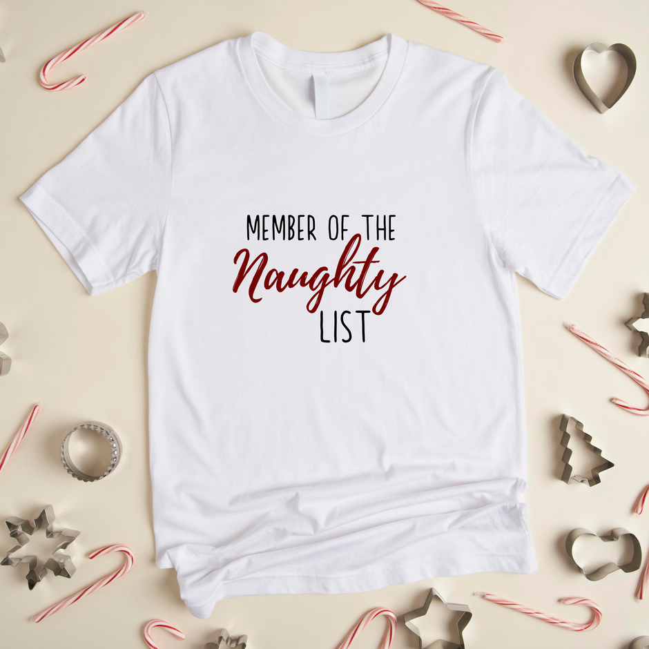 Member of the Naughty List T-Shirt – Funny Christmas Holiday Tee