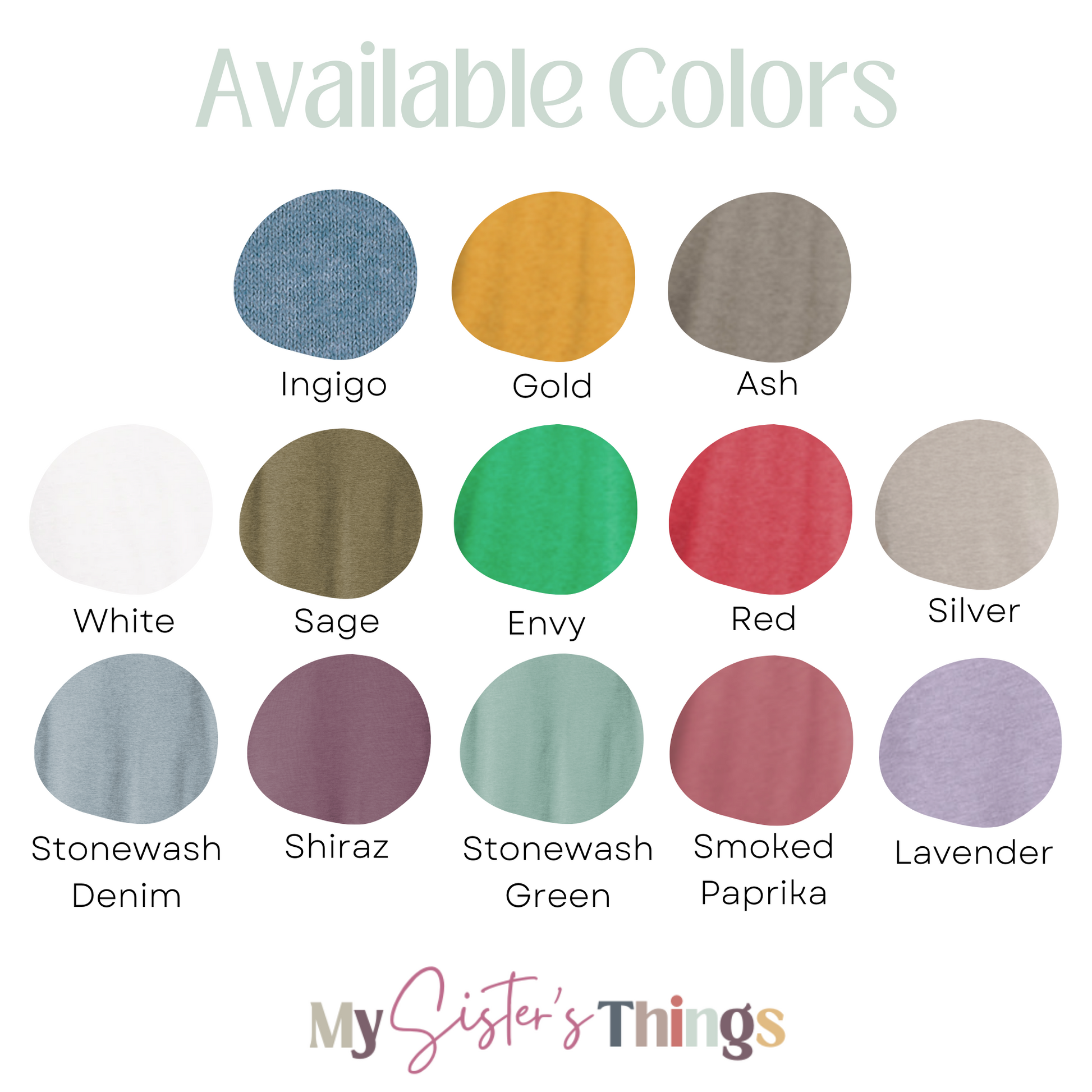 a color chart with different shades of different colors