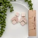 Handmade Peach Floral Statement Earrings | Boho Chic Polymer Clay Earrings