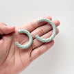 Ella Sea Foam Hoop Earrings | Polymer Clay Hoop Earrings | Lightweight Statement Earrings