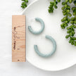 Ella Sea Foam Hoop Earrings | Polymer Clay Hoop Earrings | Lightweight Statement Earrings