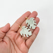 Monstera Leaf Handmade Earrings | Sage Green Polymer Clay Statement Jewelry | Boho Chic Clip-On Earrings