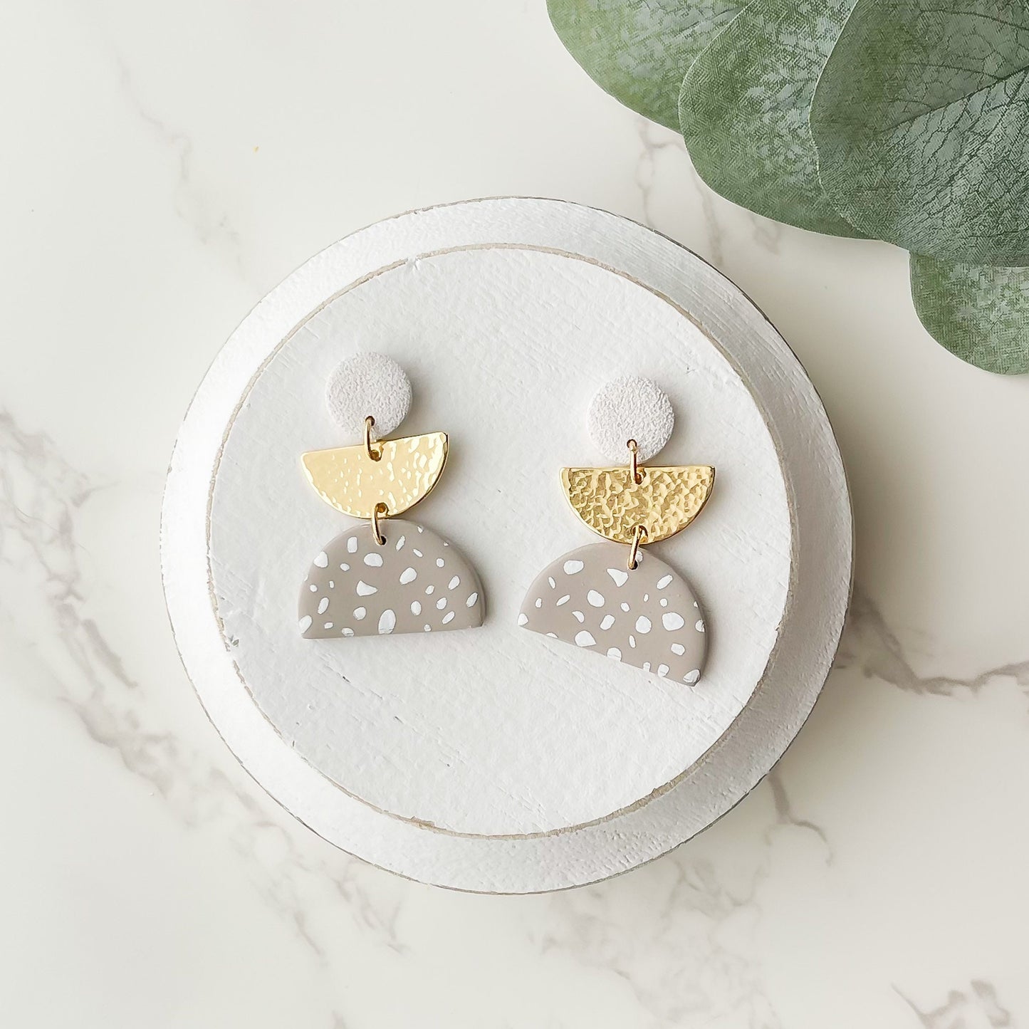Spoted Taupe Dangles