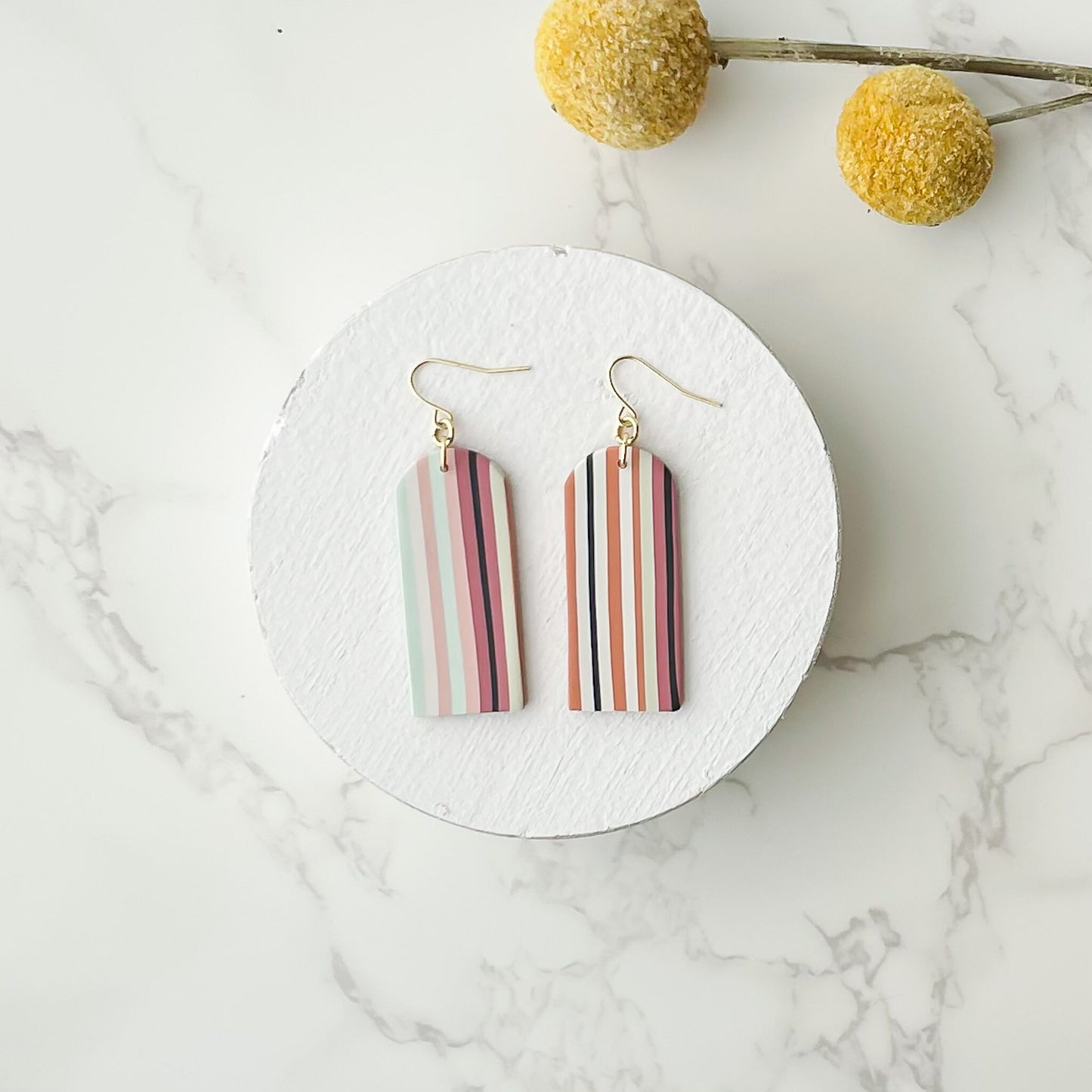 Serape earrings clay, best friend birthday gift for her, colorful earrings dangle, statement earrings boho clip on earrings, hypoallergenic