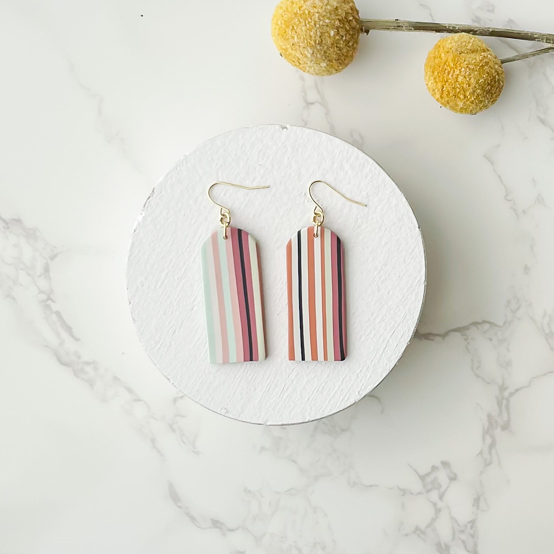 Serape earrings clay, best friend birthday gift for her, colorful earrings dangle, statement earrings boho clip on earrings, hypoallergenic