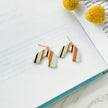 Serape earrings clay, best friend birthday gift for her, colorful earrings dangle, small arch earrings boho clip on earrings, hypoallergenic