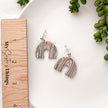 Boho neutral earth tone earrings, Galentines day gifts for best friend gift for her, trendy jewelry 2023, everyday earrings gold, arch